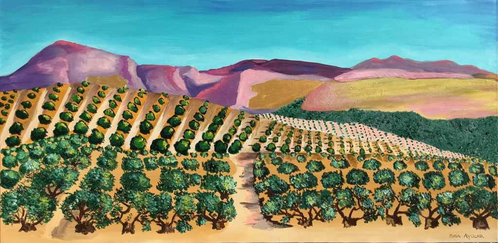Cuadro al Oleo - EL Olivar - Maria Ayucar